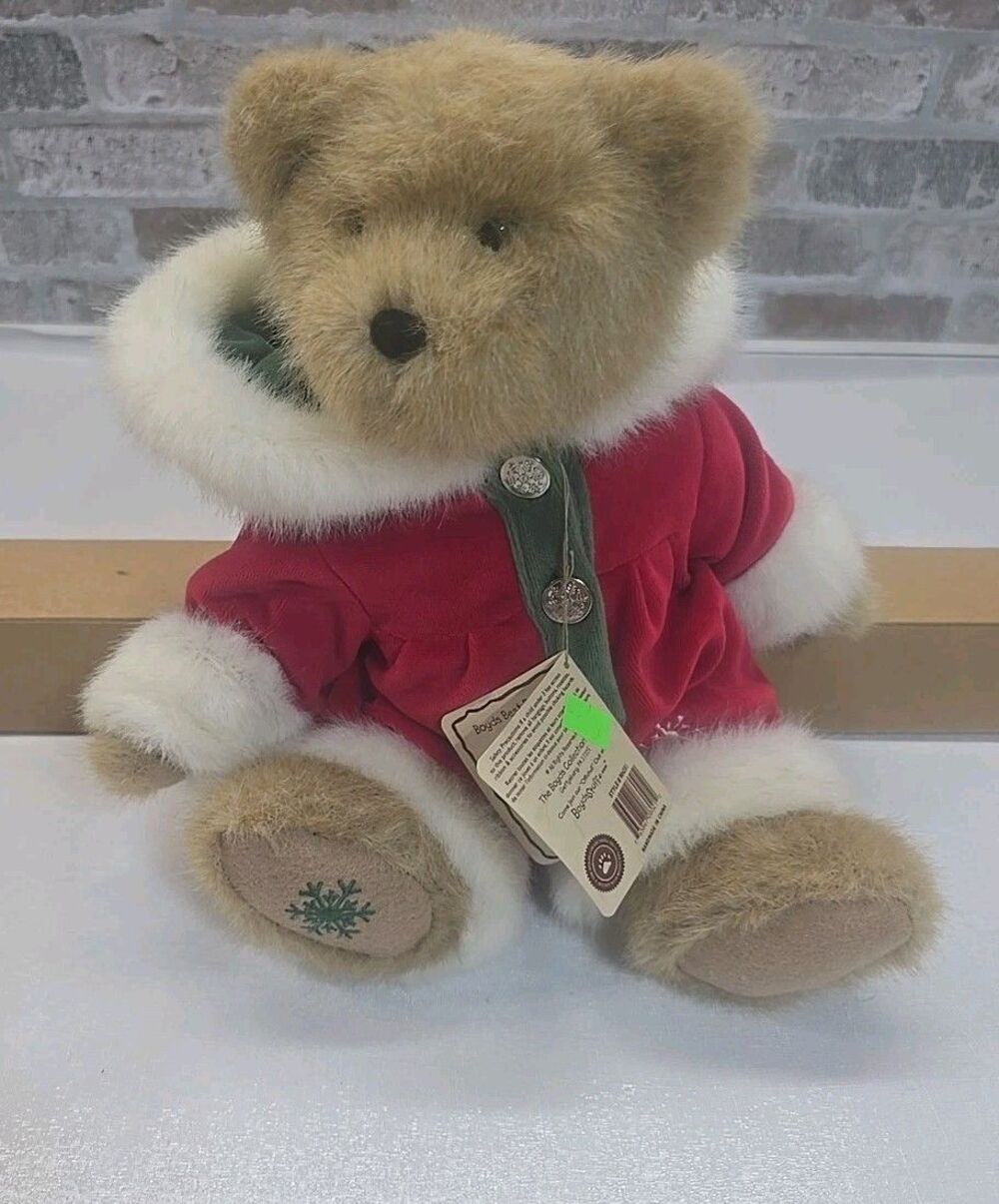 Boyd’s Bear Mary Beary 14” With Red Velvet Hooded Suit Christmas Trim #904351